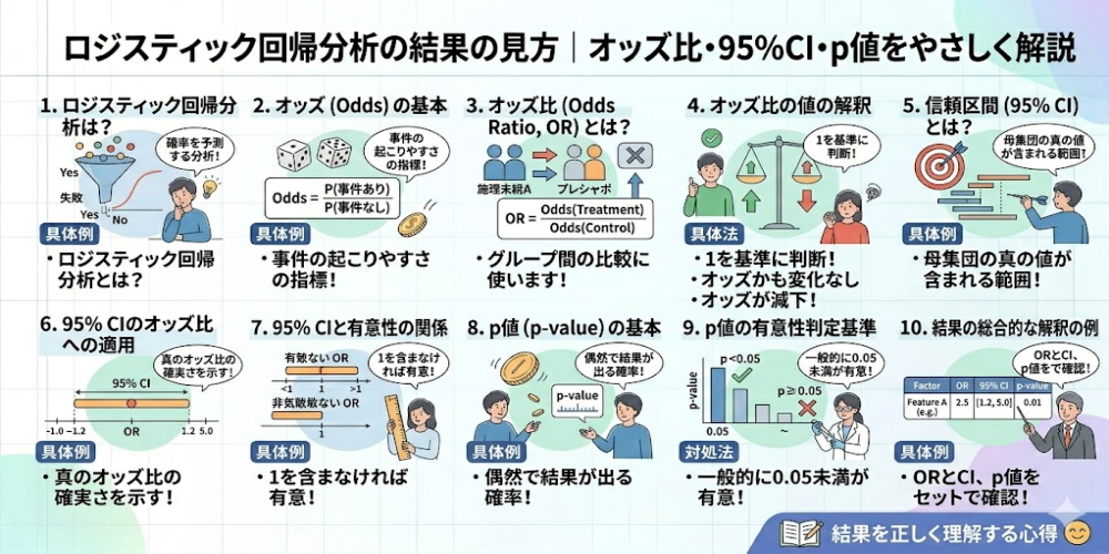 ロジスティック回帰分析の結果の見方