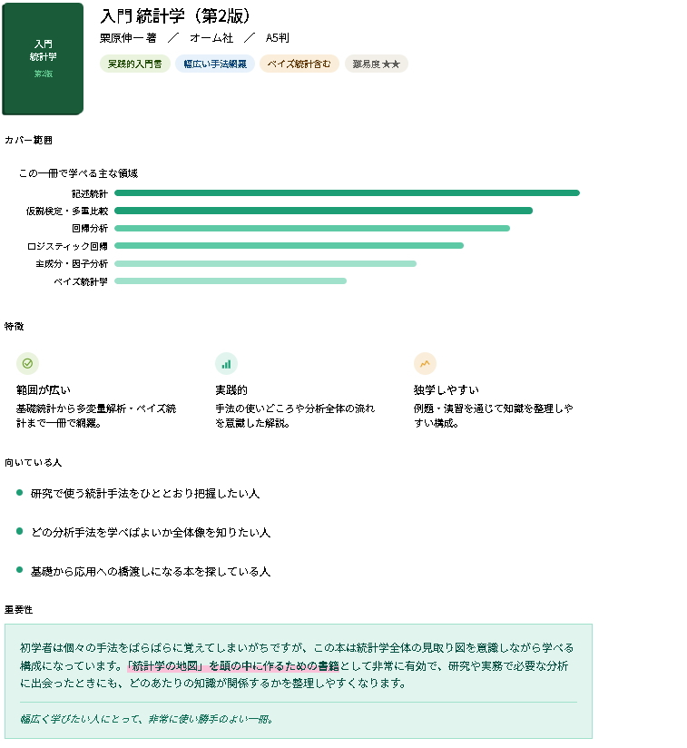 入門 統計学（第2版）